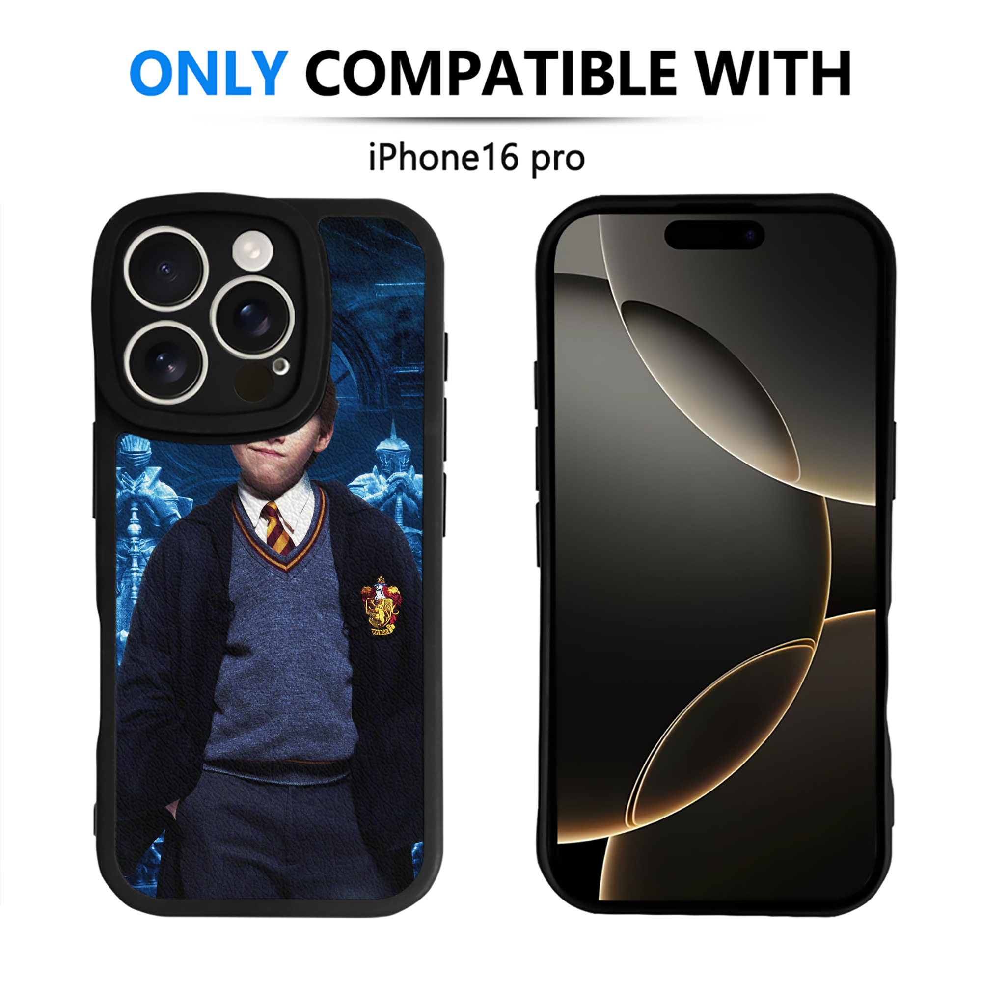 （画像用） Harry Potter ハリー・ポッターシリーズ 【iPhone 16シリーズ対応】シリコンスマホケース（レザー調） 材質：シリコン